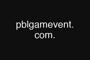 pblgamevent. com.