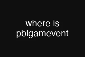 where is pblgamevent